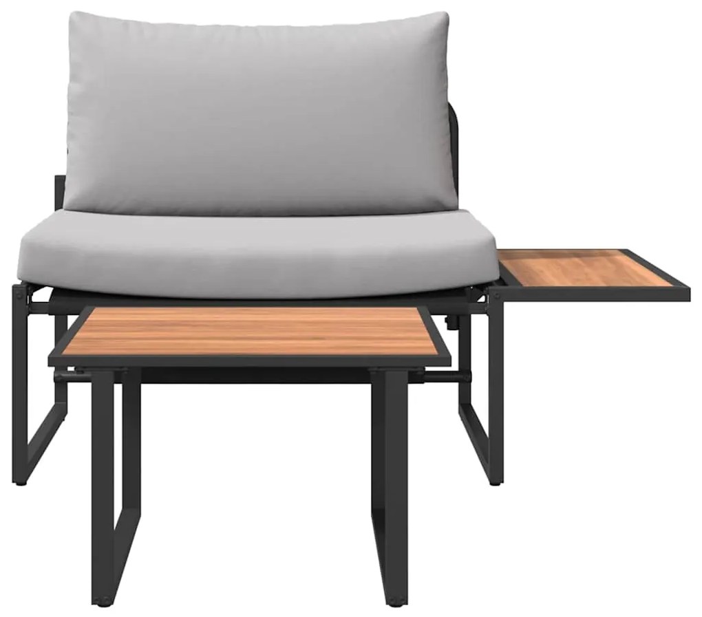 vidaXL Σετ Καναπέ Κήπου 2 pcs Ανοιχτό γκρι Ατσάλι