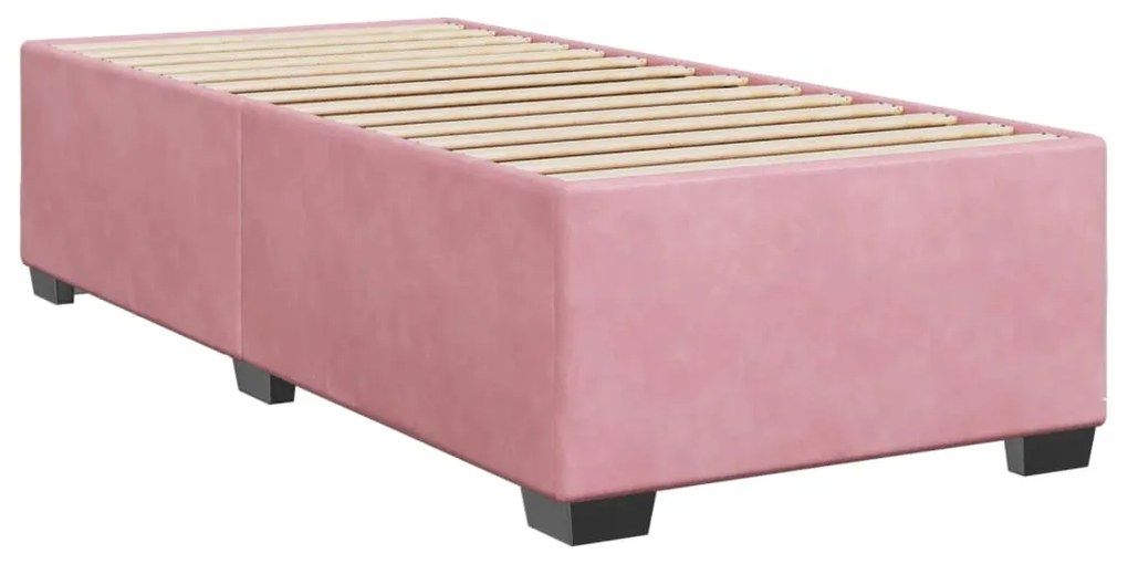 ΚΡΕΒΑΤΙ BOXSPRING ΜΕ ΣΤΡΩΜΑ ΡΟΖ 100X200 ΕΚ. ΒΕΛΟΥΔΙΝΟ 3293139