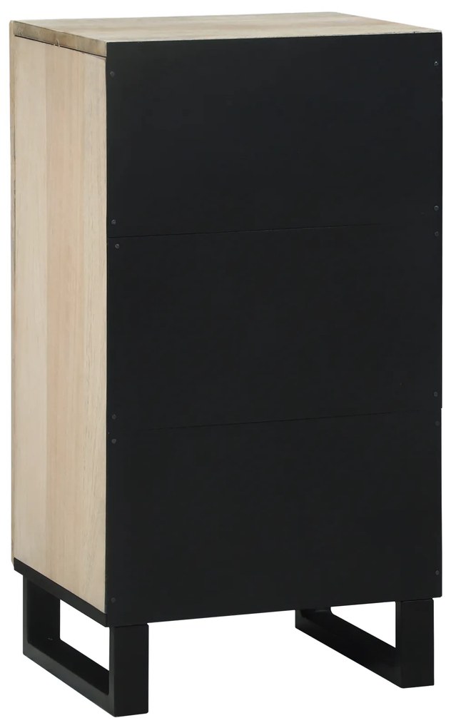 vidaXL Πλαϊνό γραφείο Λευκό 40 x 33 x 75 εκ. Μασίφ ξύλο μάνγκο