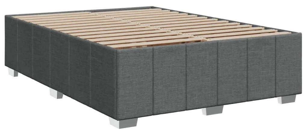 ΚΡΕΒΑΤΙ BOXSPRING ΜΕ ΣΤΡΩΜΑ ΣΚΟΥΡΟ ΓΚΡΙ 140X200 ΕΚ ΥΦΑΣΜΑΤΙΝΟ 3293999