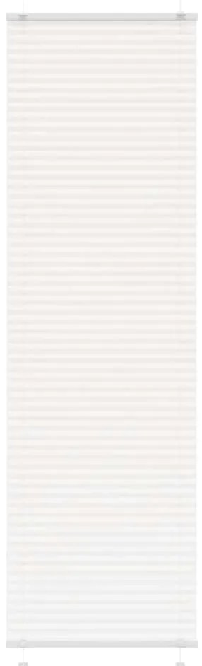 vidaXL Πλισέ περσίδα Λευκό 55x200 cm Πλάτος υφάσματος 54,4 cm