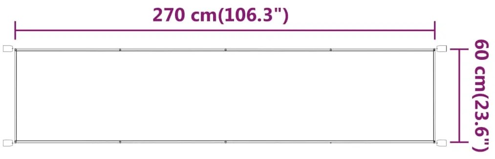 vidaXL Τέντα Κάθετη Μπεζ 60 x 270 εκ. από Ύφασμα Oxford