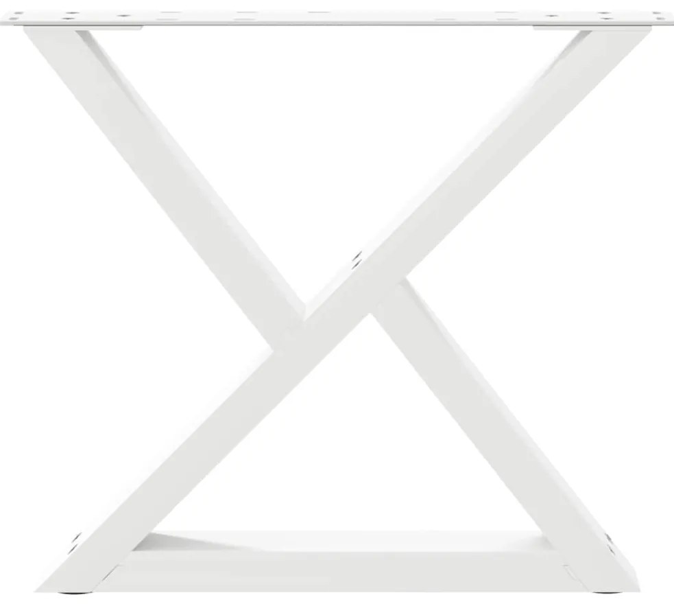 vidaXL Πόδια Τραπεζιού Σαλονιού 2 τεμ. Λευκά 60x(42-43,3) εκ. Ατσάλι