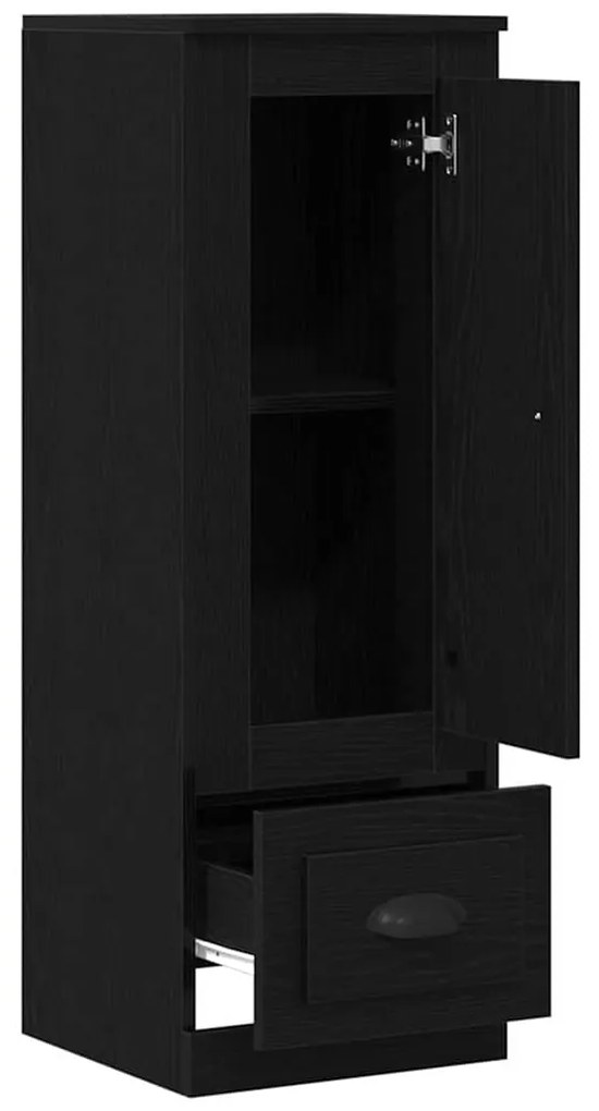 vidaXL Υψηλή ντουλάπα Μαύρη Δρυς Μαύρη Οξυά 36 x 35.5 x 103.5 εκ