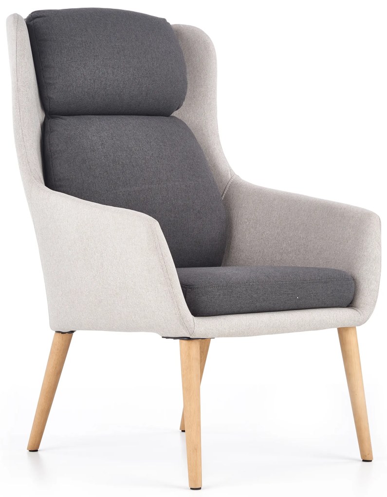 PURIO leisure chair, color: light grey / dark grey DIOMMI V-CH-PURIO-FOT-POPIEL