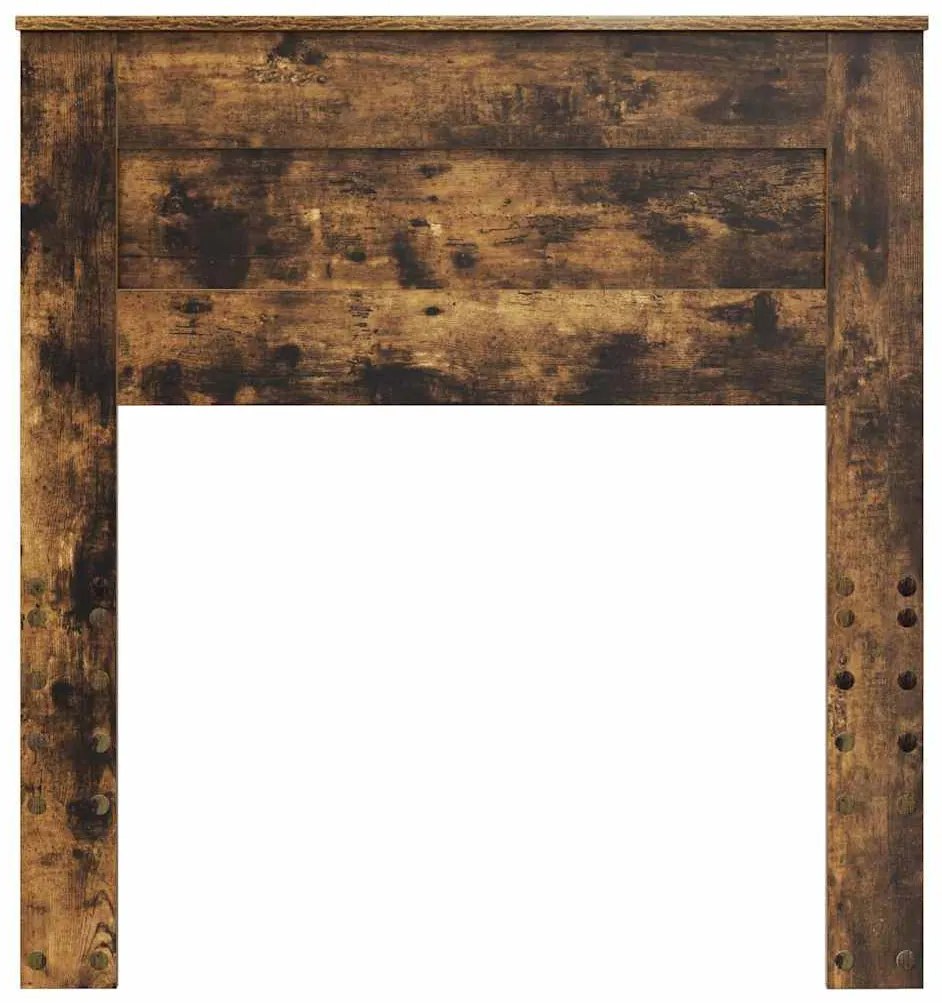 vidaXL Κεφαλάρι με κεφαλάρι Καπνιστό Δρύς 90 cm Επεξεργασμένο ξύλο