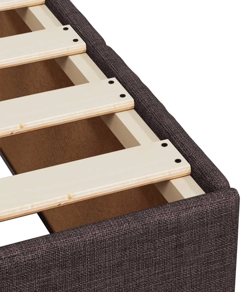 Κρεβάτι Boxspring με Στρώμα Σκούρο Καφέ 120x190 εκ Υφασμάτινο 3291610