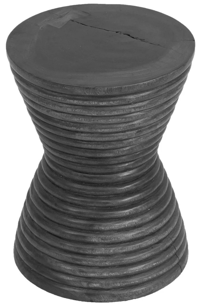 Artekko Artekko Woody Μαύρο Βοηθητικό Τραπέζι από Ξύλο Suar (32x32x42)cm 72319