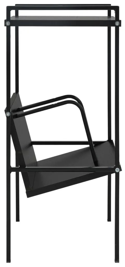 vidaXL Βιβλιοθήκη 2 Επιπέδων Μαύρη 52x28x59 εκ. Επεξεργασμένο Ξύλο