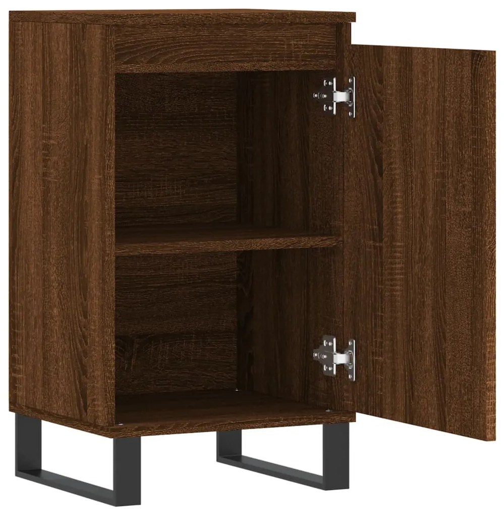 vidaXL Ντουλάπια 2 τεμ. Καφέ Δρυς 40x35x70 εκ. από Επεξεργασμένο Ξύλο