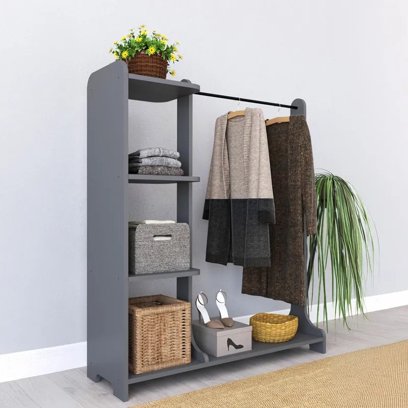 Intrahome Έπιπλο εισόδου EVERESTA Intrahome σε ανθρακί απόχρωση 106x45x128εκ | SKU: INTRAPA-231111710