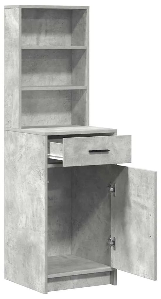 vidaXL Highboard Σκυρόδεμα Γκρι 40 x 40,5 x 135 εκ. Επεξεργασμένο ξύλο