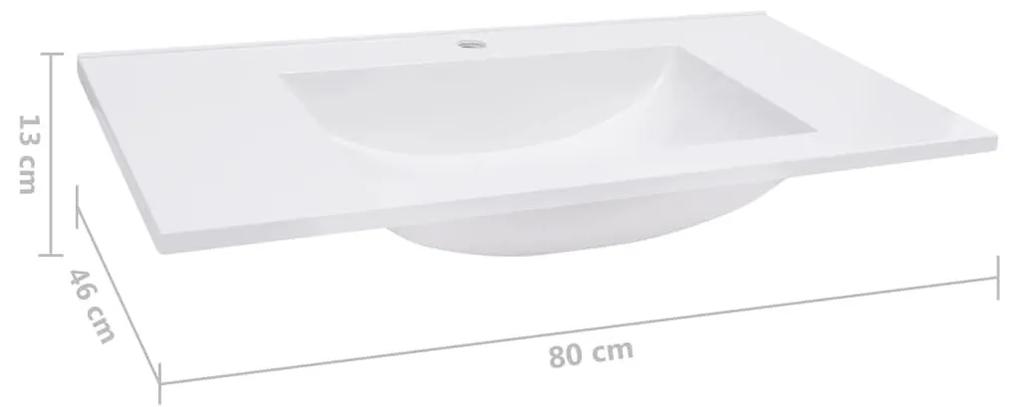 Νιπτήρας Ένθετος Λευκός 800 x 460 x 130 χιλ. από SMC - Λευκό