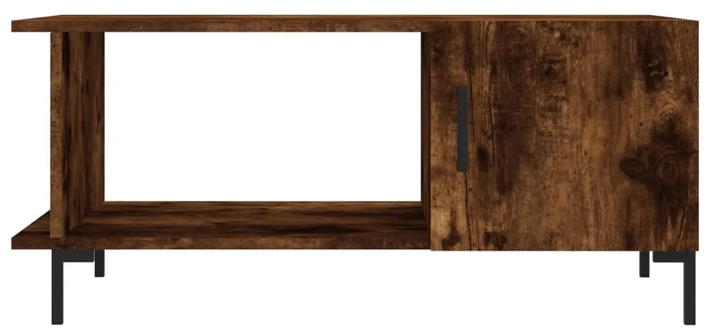 vidaXL Τραπεζάκι Σαλονιού Καπνιστή Δρυς 90x50x40 εκ. Επεξεργασμ. Ξύλο