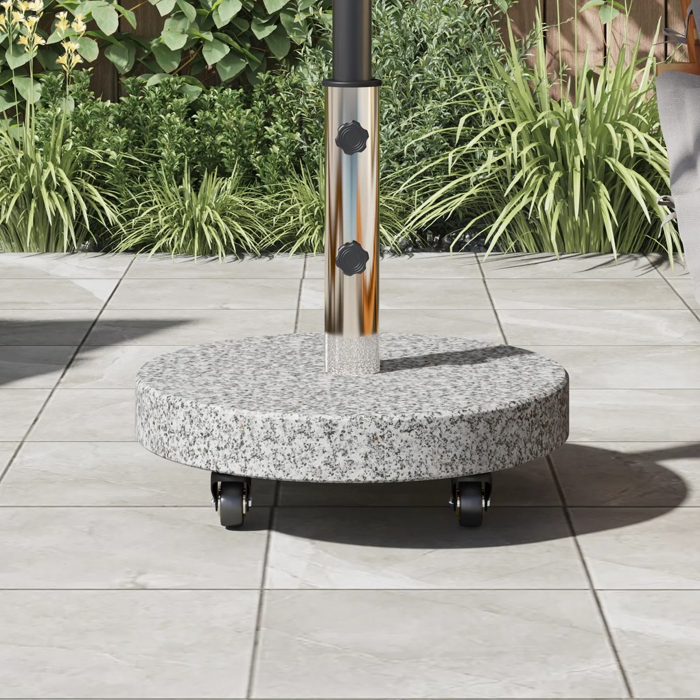 vidaXL Βάση ομπρέλας Ρυθμιζόμενος Γκρι 45 x 45 x 42.5 εκ