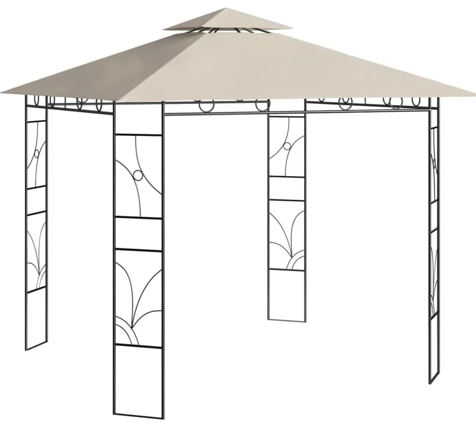 vidaXL Κιόσκι Κρεμ 3 x 3 x 2,7 μ. 160 γρ./μ²