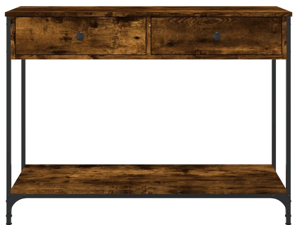 vidaXL Τραπέζι Κονσόλα Καπνιστή Δρυς 100x34,5x75 εκ. Επεξεργ. Ξύλο
