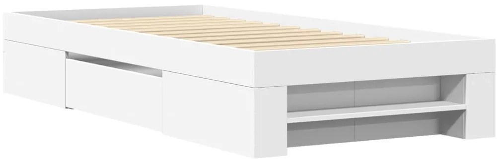 vidaXL Πλαίσιο Κρεβατιού Λευκό 90 x 190 εκ. από Επεξεργασμένο Ξύλο