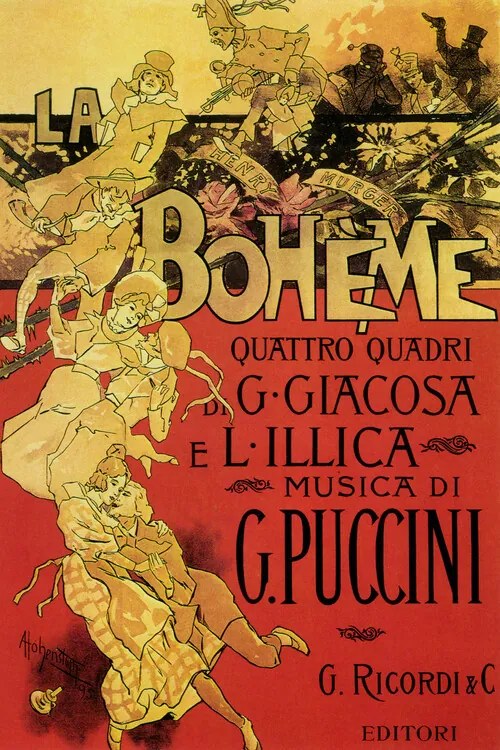 Αναπαραγωγή "La Boheme" by Giacomo Puccini (1895), Adolfo Hohenstein