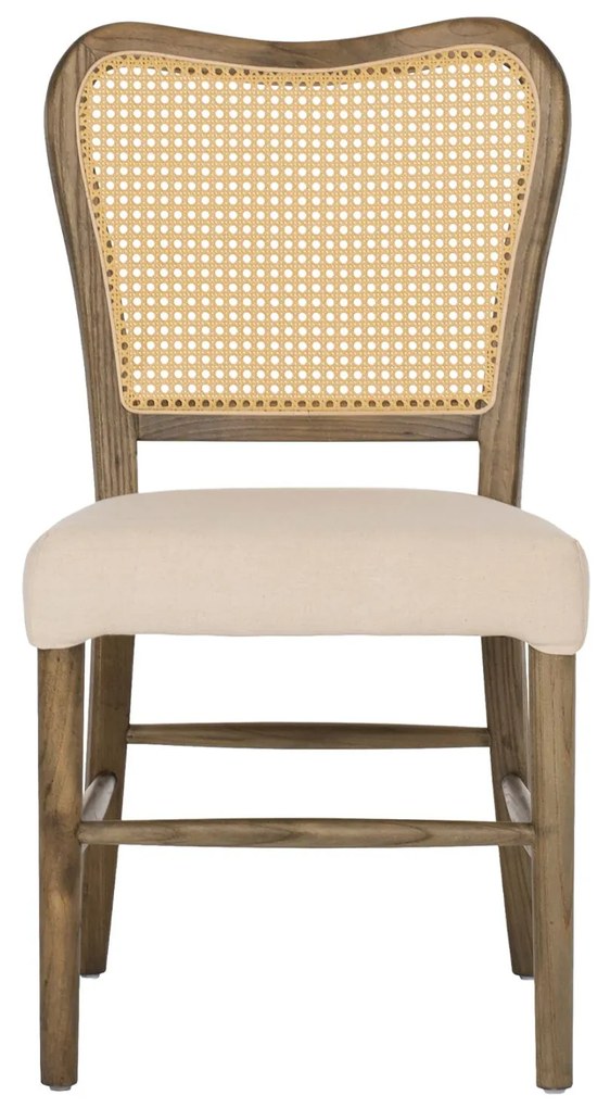 Καρέκλα C9406.04 Ξύλο Toon με Rattan και Ύφασμα 47x52x91,5Υεκ. 47x52x91.5 εκ.