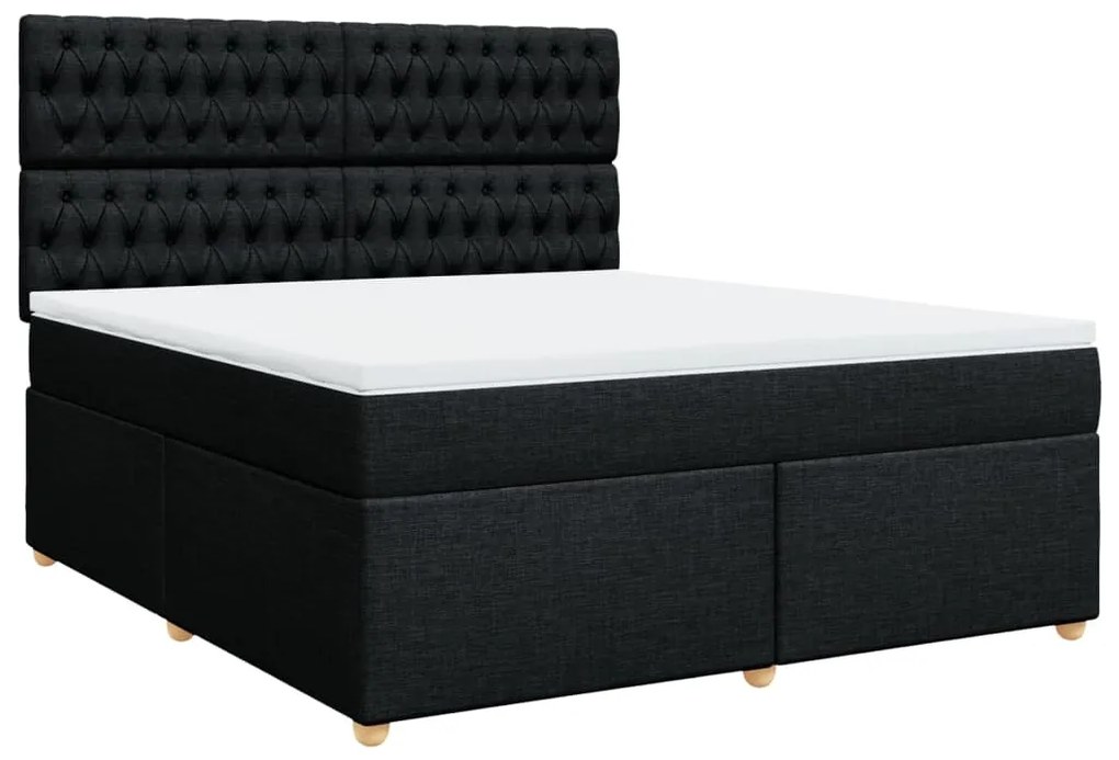 ΚΡΕΒΑΤΙ BOXSPRING ΜΕ ΣΤΡΩΜΑ ΜΑΥΡΟ 180X200 ΕΚ. ΥΦΑΣΜΑΤΙΝΟ 3293668