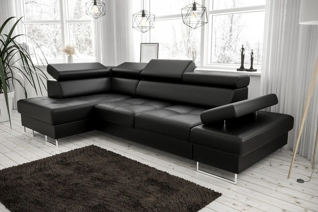 Γωνιακός καναπές Gelito Mini LTHR-Αριστερή