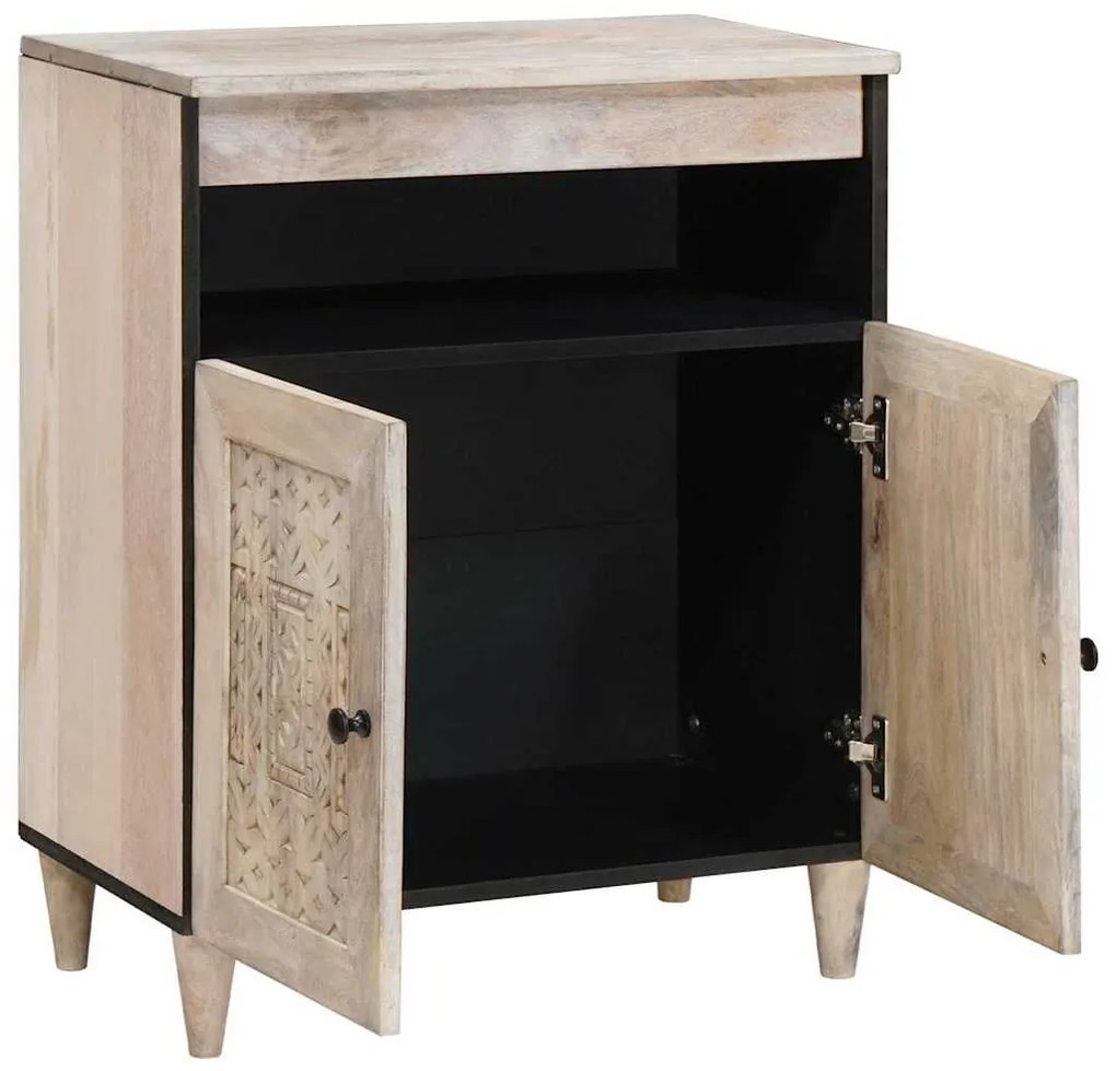 vidaXL Πλαϊνό γραφείο Λευκό 33.5 x 60 x 75 εκ