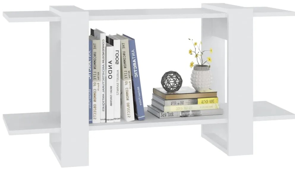 vidaXL Βιβλιοθήκη Ραφιέρα Λευκή 100 x 30 x 51 εκ. Επεξεργασμένο Ξύλο