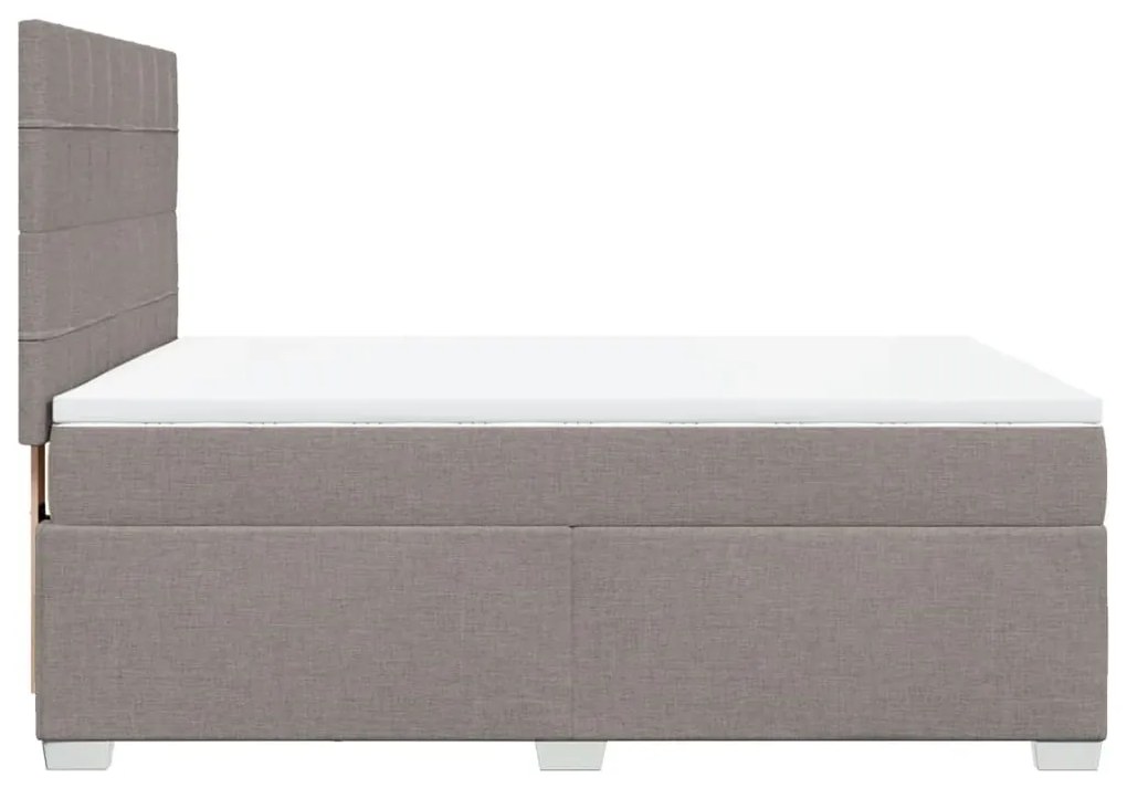 ΚΡΕΒΑΤΙ BOXSPRING ΜΕ ΣΤΡΩΜΑ TAUPE 140X200 ΕΚ. ΥΦΑΣΜΑΤΙΝΟ 3290515