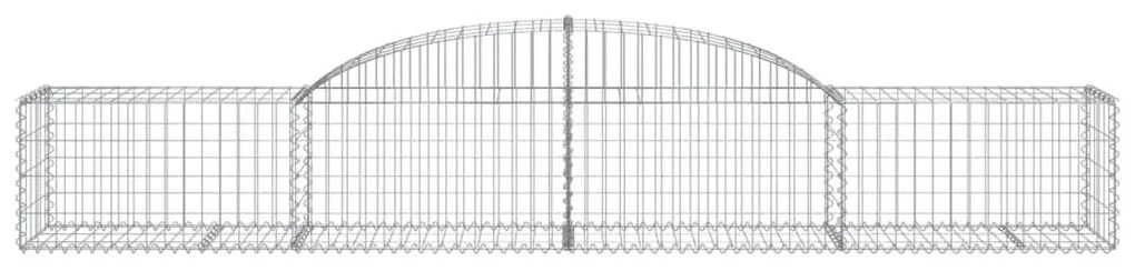 Συρματοκιβώτια Τοξωτά 12 τεμ. 300x50x40/60 εκ. Γαλβαν. Ατσάλι - Ασήμι