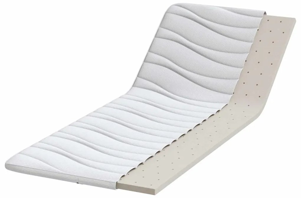 vidaXL Στρώμα επικάλυψης Λευκό 80 x 200 cm Υφασμα Πλεκτό