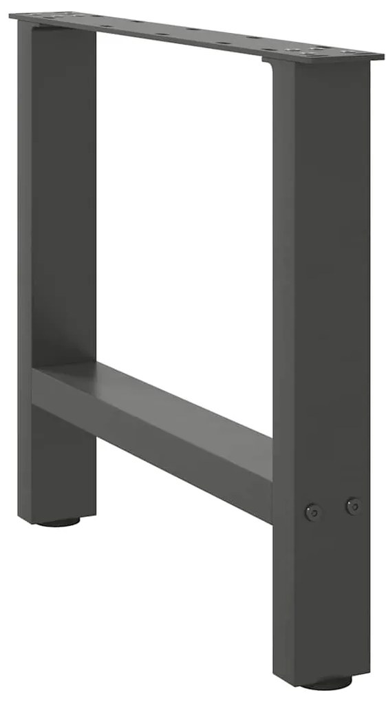 vidaXL Πόδια Τραπεζιού Σαλονιού 2 τεμ. Ανθρακί 60x(42-43) εκ. Ατσάλι