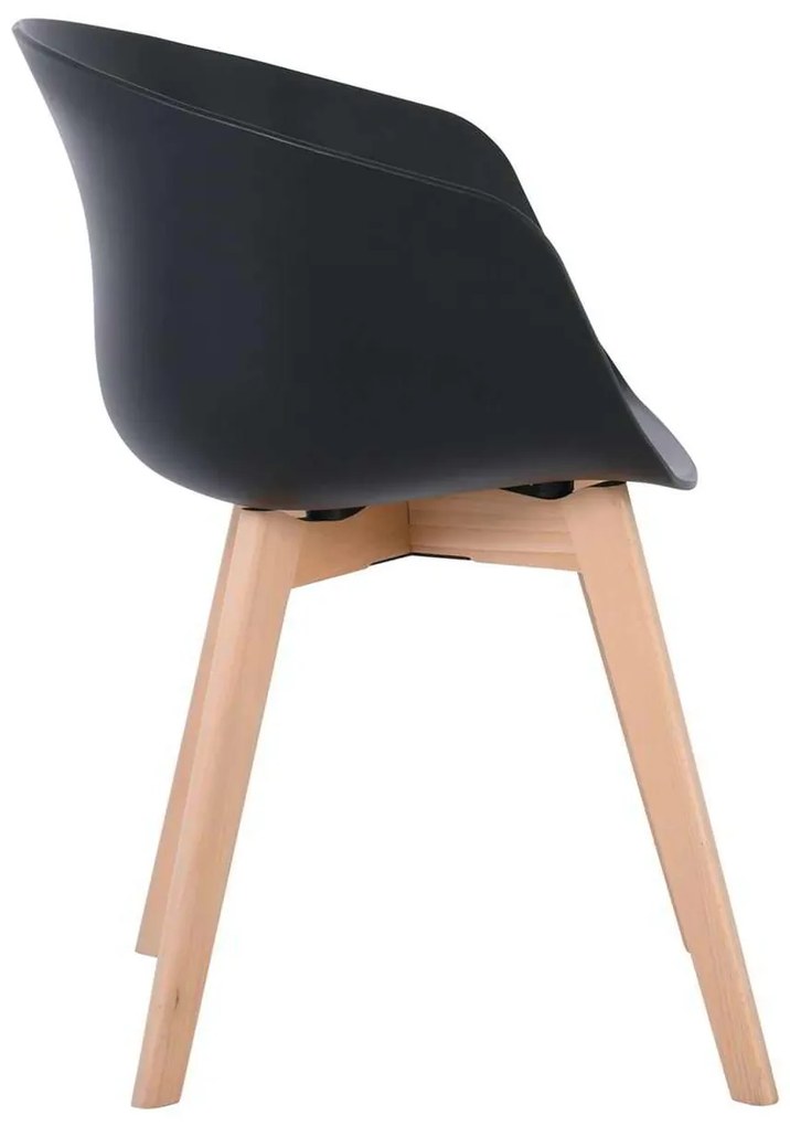 Πολυθρόνα Optim PP Μαύρο  54x51x79cm (Σετ 4 ΤΕΜ)