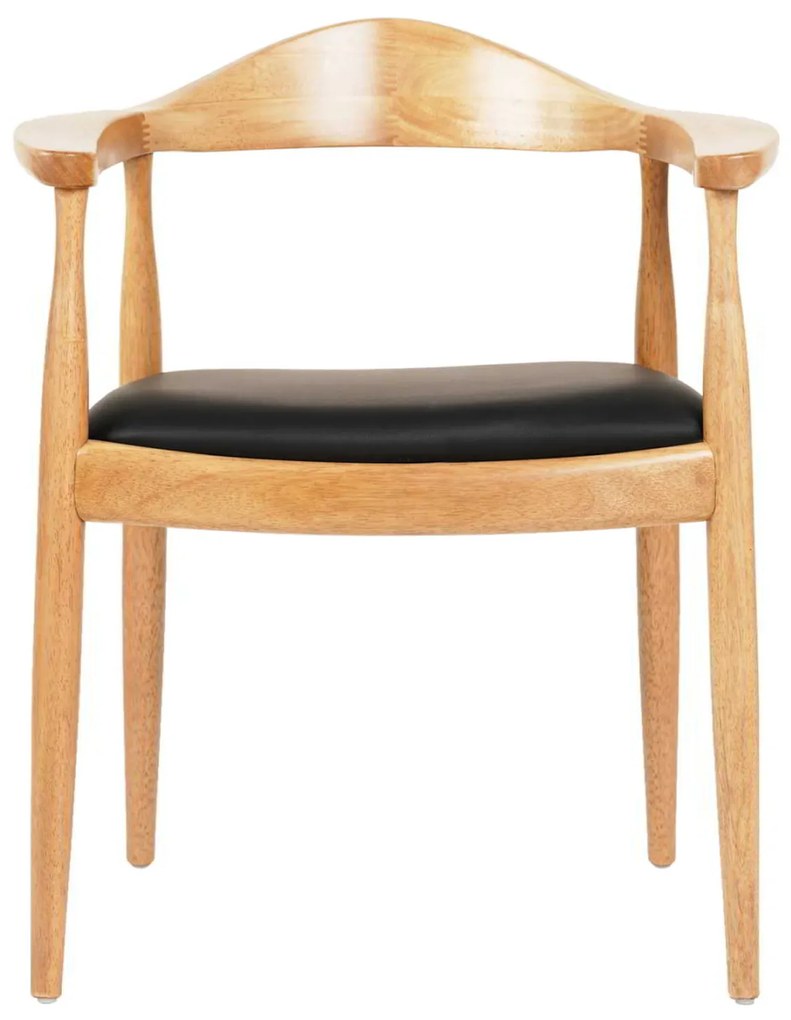 ΠΟΛΥΘΡΟΝΑ ΤΡΑΠΕΖΑΡΙΑΣ ADOR HM9948.01 RUBBERWOOD ΣΕ ΟΑΚ ΚΑΙ ΜΑΥΡΟ PU 62x54x76,5Υεκ