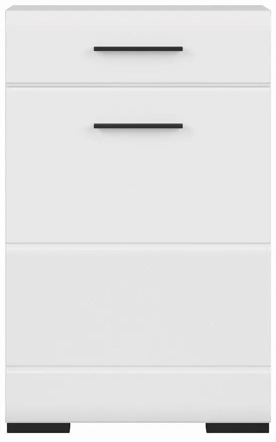 Σιφονιέρα Boston J115, Γυαλιστερό λευκό, Άσπρο, Με συρτάρια και ντουλάπια, Αριθμός συρταριών: 1, 101x64x37cm, 29 kg | Epipla1.gr
