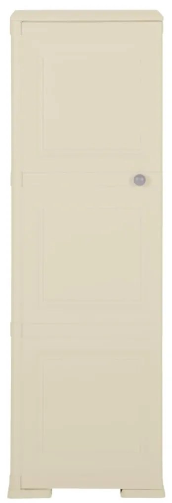 vidaXL Πλαστικό Ντουλάπι Angora Λευκό 40 x 43 x 125εκ. με Σχέδιο Ξύλου