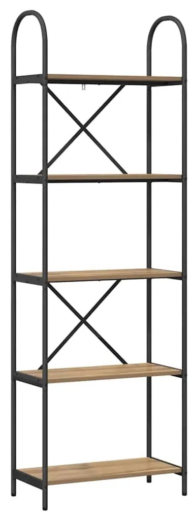 vidaXL Ράφι Βιβλίων artisan δρυς 60 x 30 x 183 εκ Επεξεργασμένο ξύλο
