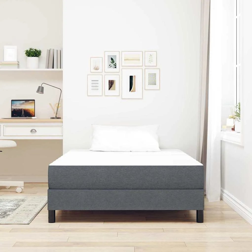 vidaXL Στρώμα Κρεβατιού με στρώμα Γκρι 120 x 200 cm ύφασμα