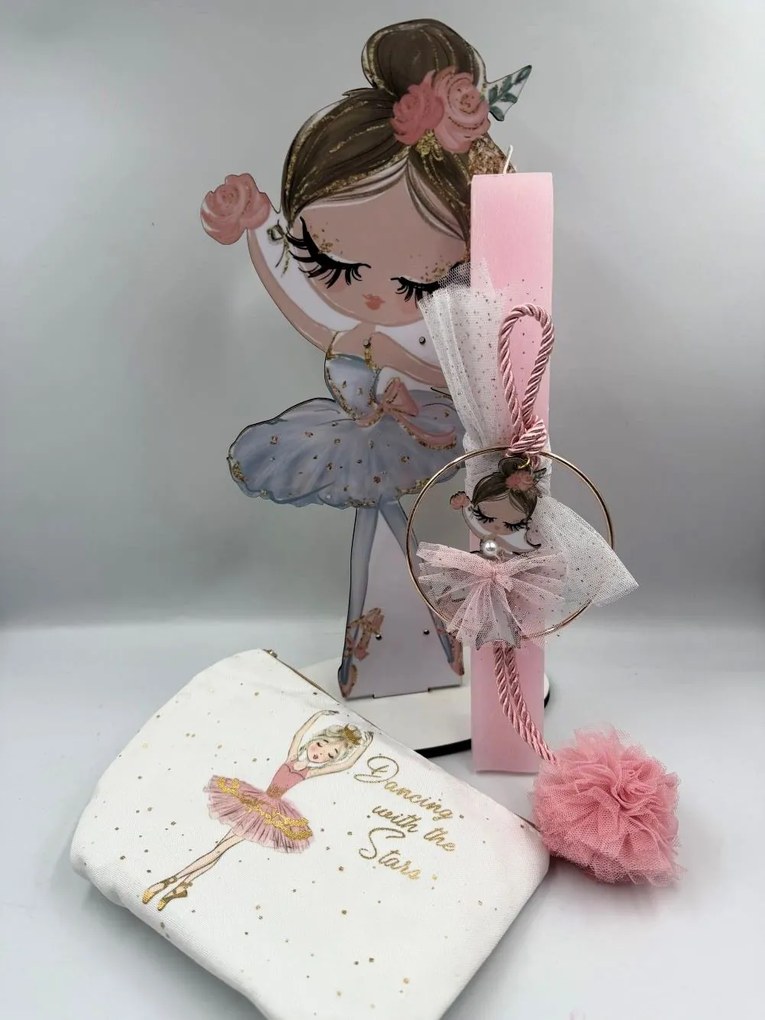 Μπαλαρίνα Αρωματική λαμπάδα - Λευκό