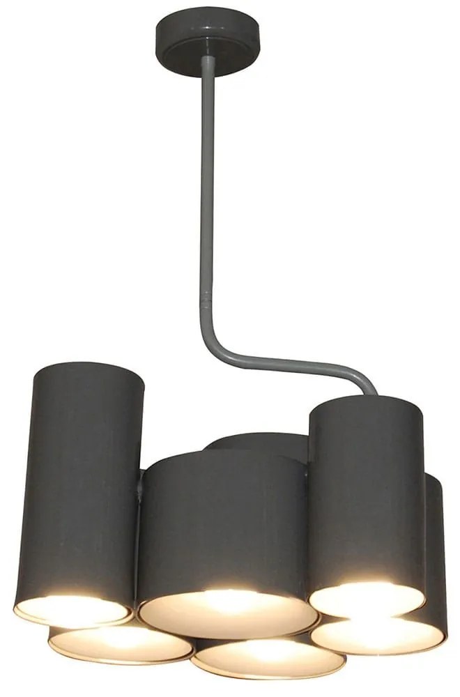 Φωτιστικό Οροφής Κρεμαστό HL-3566-6P 77-3994 Brody Dark Grey  Homelighting Metal
