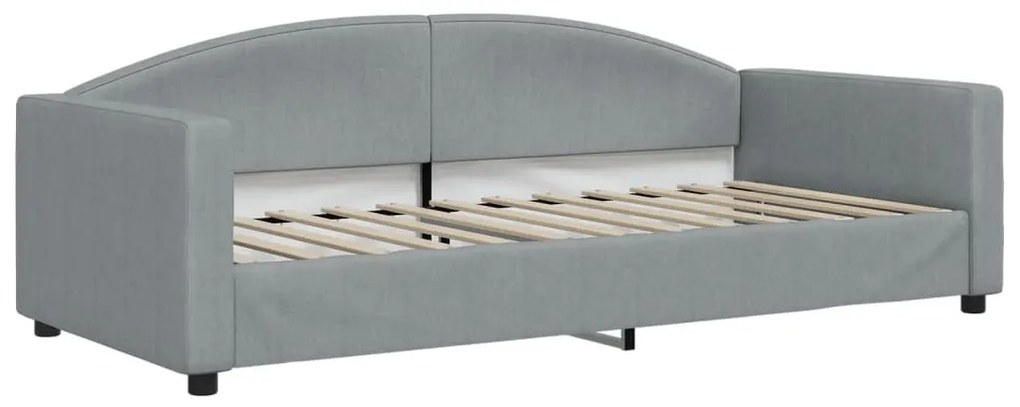vidaXL Καναπές Κρεβάτι Ανοιχτό Γκρι 90 x 200 εκ. Υφασμάτινος