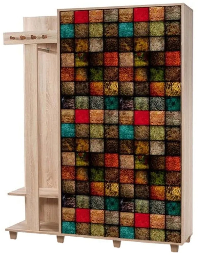 Έπιπλο Εισόδου Garmanto 863SPH4820 135x36x192cm Multi Μοριοσανίδα,Ξύλο