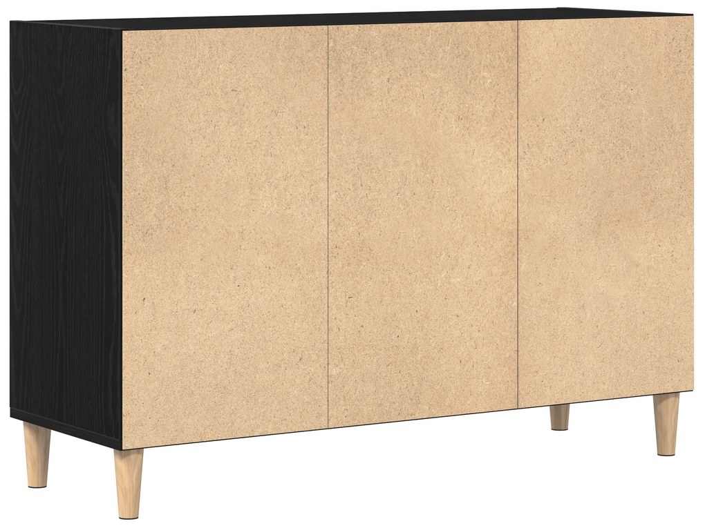 vidaXL Πλαϊνό Γραφείο Μαύρο Δρυς 103,5x35x70 εκ. Συνθετικό Ξύλο