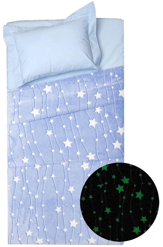 Φωσφοριζέ Κουβέρτα Fleece Αγκαλιάς (75x90) Viopros Αστέρ