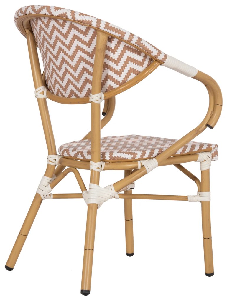 ΠΟΛΥΘΡΟΝΑ BAMBOO LOOK HM5861.03 ΚΑΦΕ-ΛΕΥΚΟ 58.5x58x82Υεκ. - 0534873 - HM5861.03