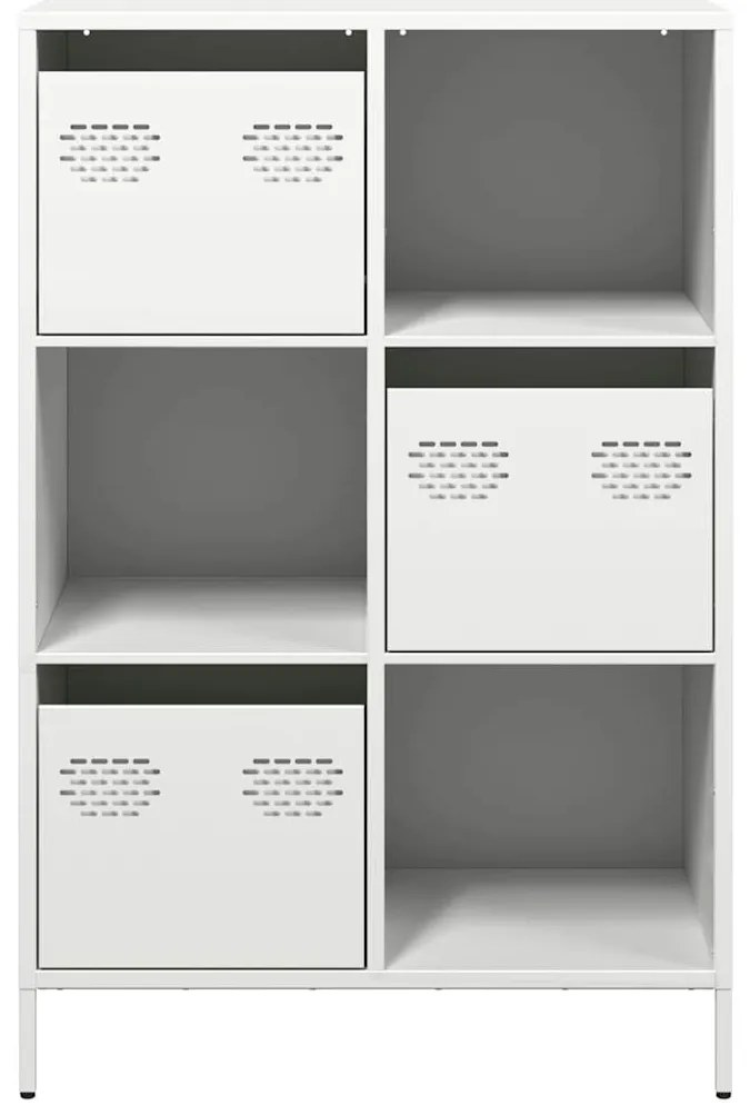 vidaXL Ντουλάπα Λευκό 68x39x103,5 εκ. από Χάλυβα