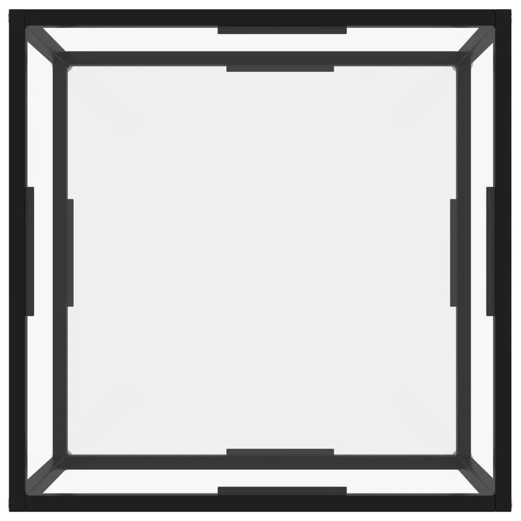 Τραπεζάκι Σαλονιού Διαφανές 60 x 60 x 35 εκ. από Ψημένο Γυαλί - Διαφανές