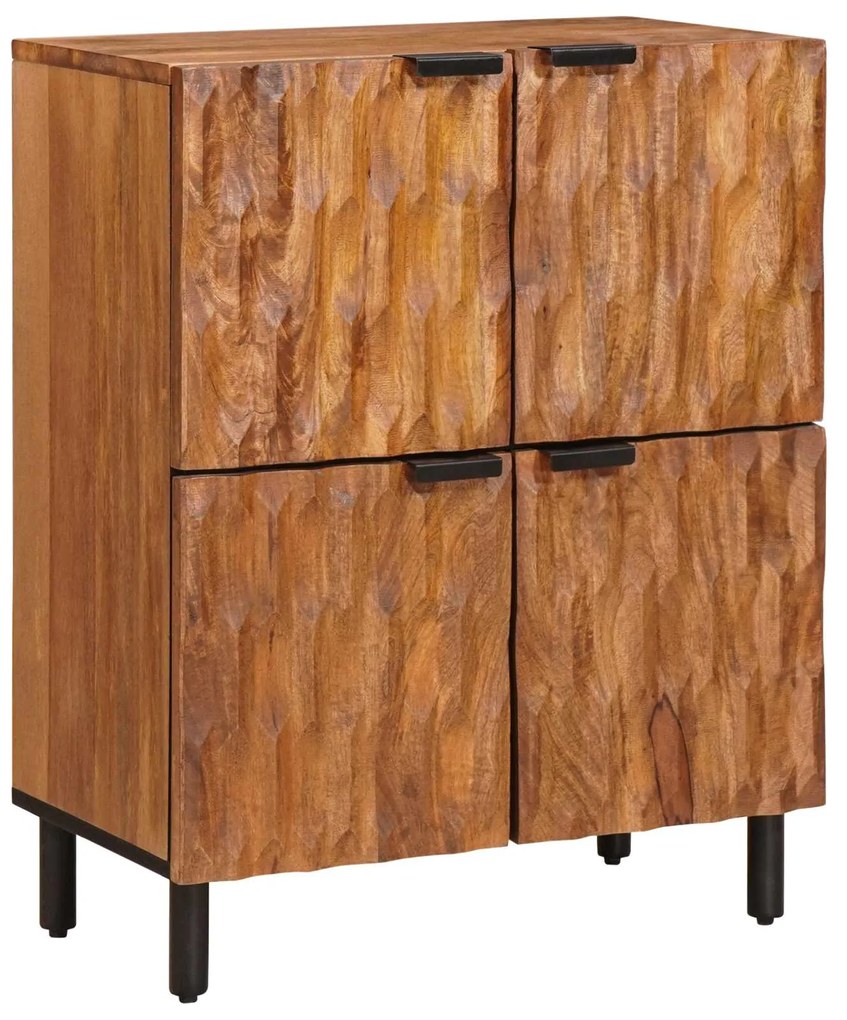 vidaXL Πλαϊνό γραφείο με πόρτα Καφέ Φινίρισμα Ακακίας 60 x 33 x 75 cm