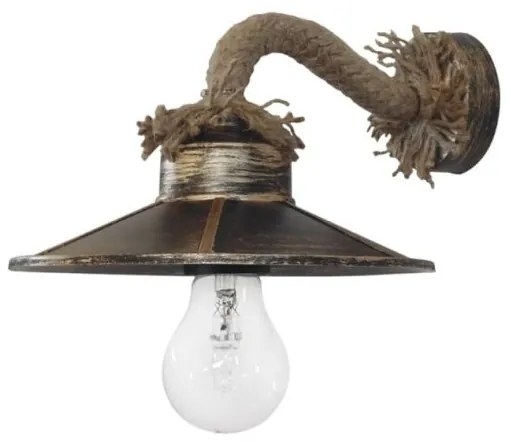 Απλίκα Φωτιστικό Τοίχου PETRA UT-161AP ROPE UT-Μπρονζέ 31-0591 Heronia-31-0591-Μπρονζέ 31-0591