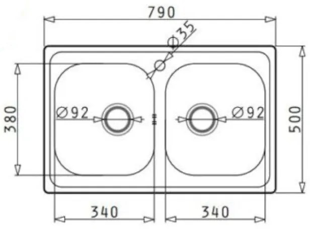 Νεροχύτης Maidsinks Inset 2B-79 x 50 εκ.